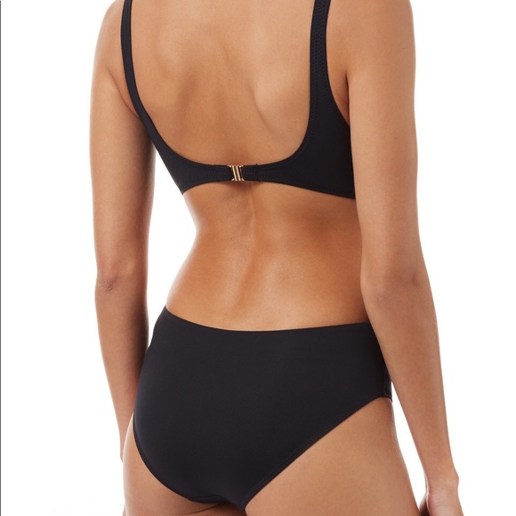 DELMAR BLACK V-NECK CUT OUT SWIMSUIT - Picture 3 of 4